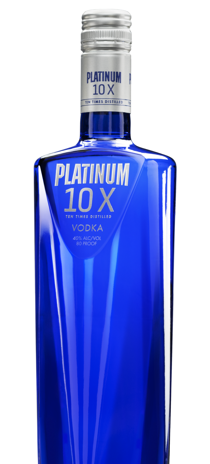 platinum 10x vodka bottle